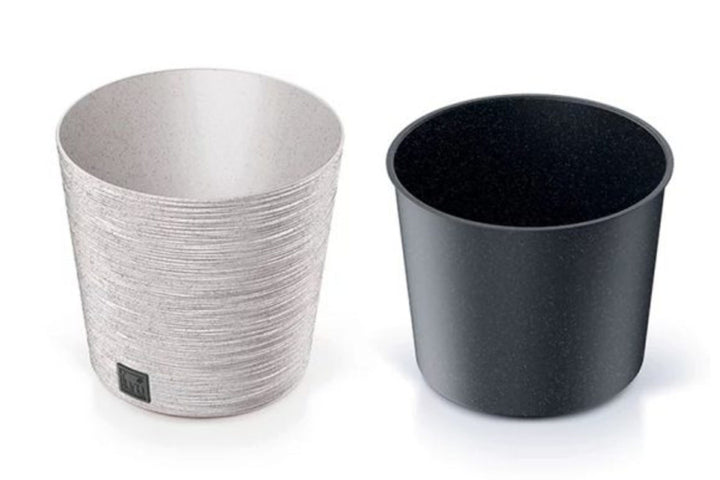 Furu Round ECO Wood Pot - White 9L