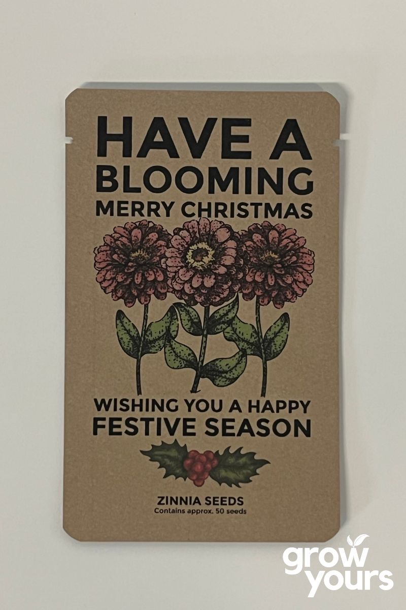 Zinnia - Festive Season Christmas Seed Packet